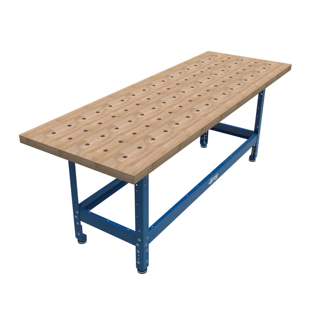 Kreg Universal Bench with Hardwood Top 24 Inch x 68 Inch with Dog Holes