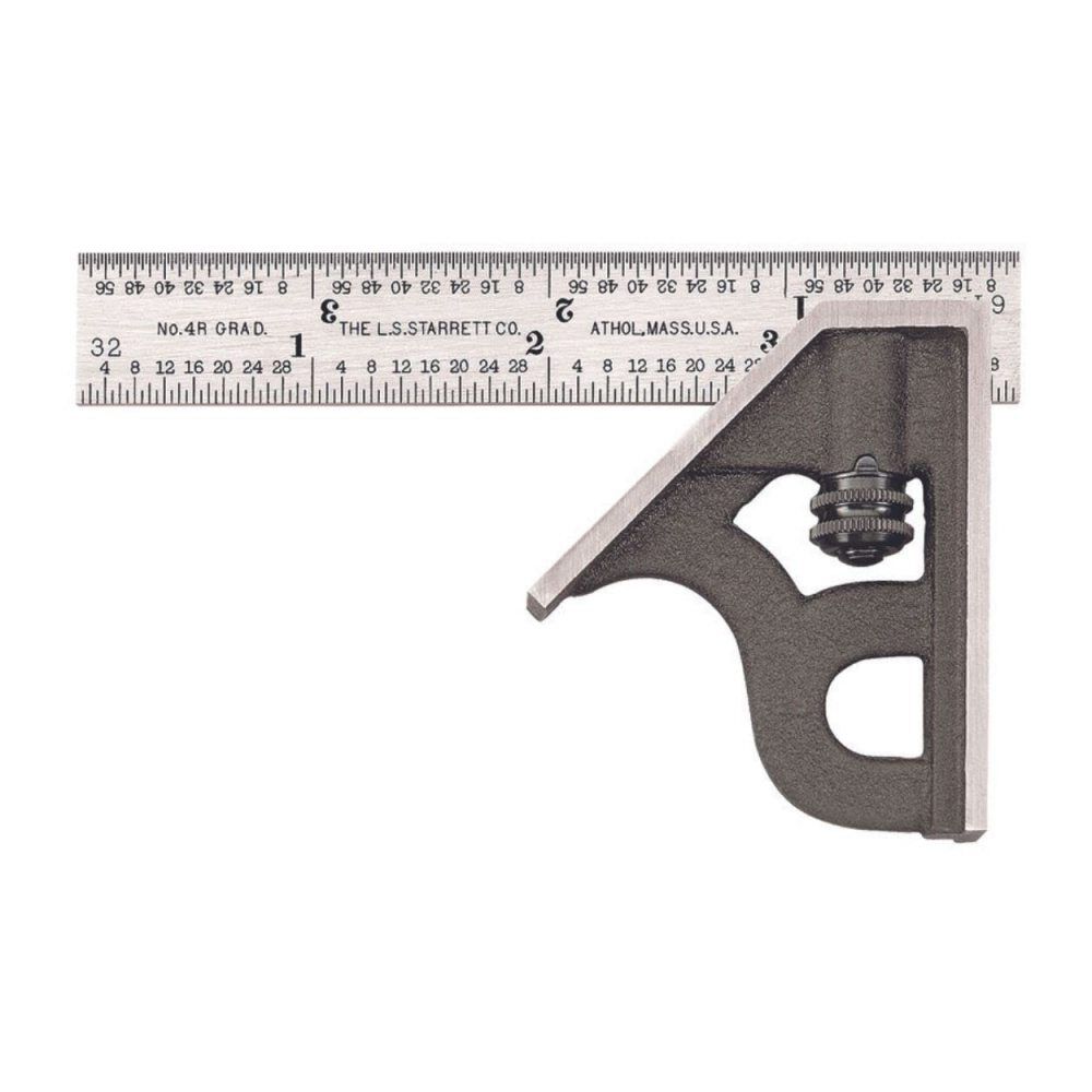 Starrett 6 Inch Combination Square with Cast Iron Square Head