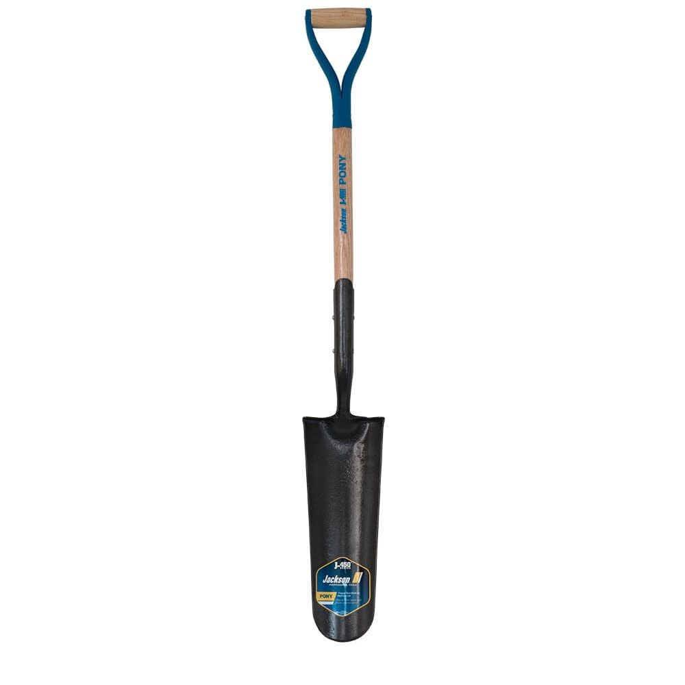Jackson 5-1/2 x 16 Inch White Ash Forged Steel Drain Spade with Solid Shank