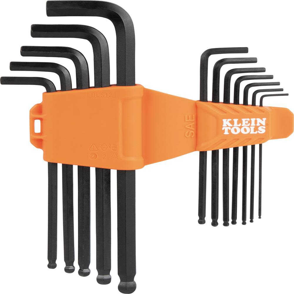 Klein Tools Ball-End Hex Key Wrench Set 12pc