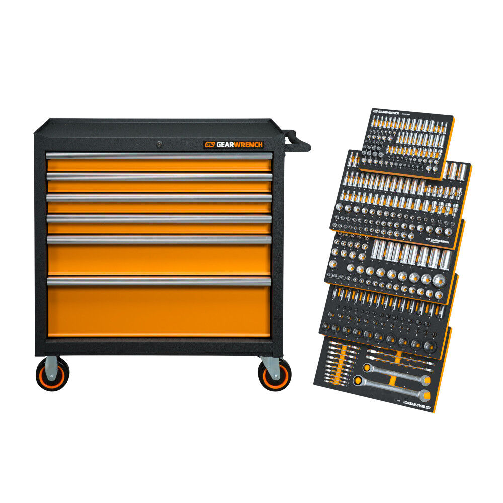 GEARWRENCH 358 Pc. MEGAMOD Metric Mechanics Set in Foam Trays with Storage