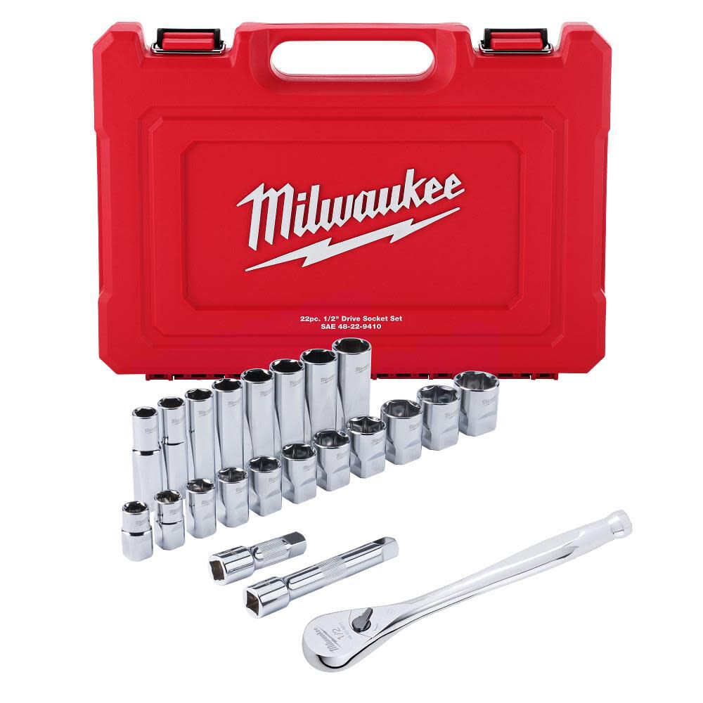 Milwaukee 22 pc. 1/2 in. Socket Wrench Set (SAE)