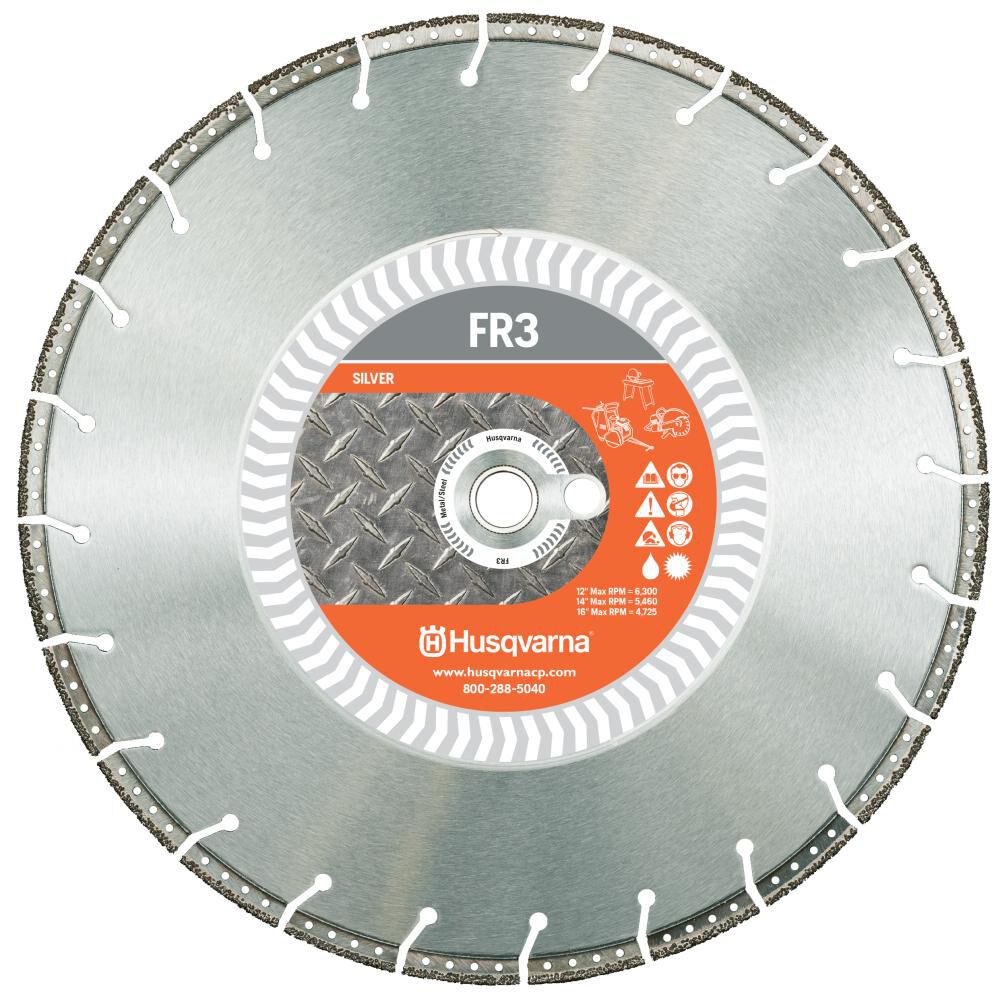 Husqvarna Construction FR3 14 Inch Silver Diamond Blade for Rescue Cuts in Metal