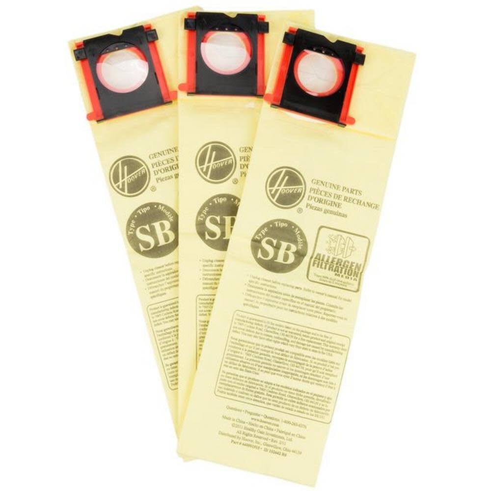 Hoover Commercial Vacuum Allergen SB Disposable Vacuum Bag For CH50100/CH50102, 10 Pieces