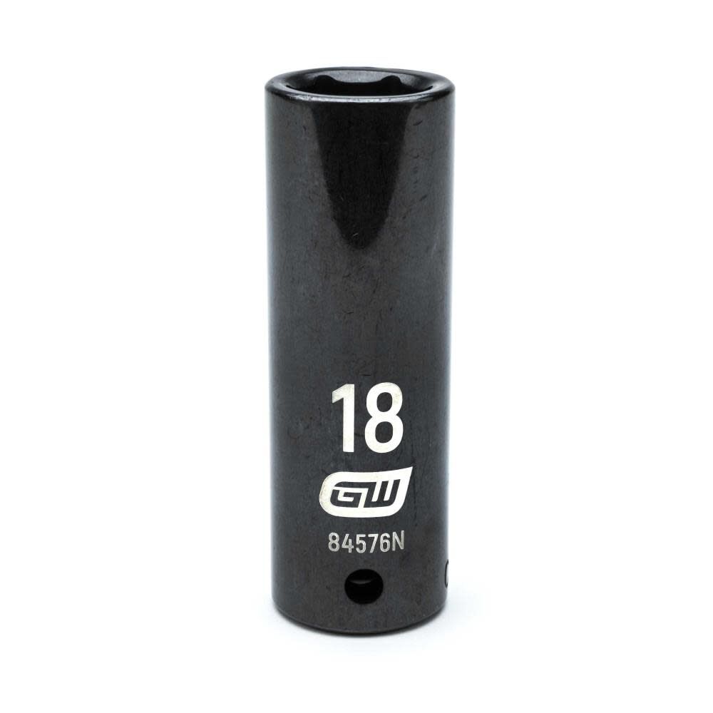 GEARWRENCH Metric Socket Deep Impact 1/2in Drive 6 Point 18mm