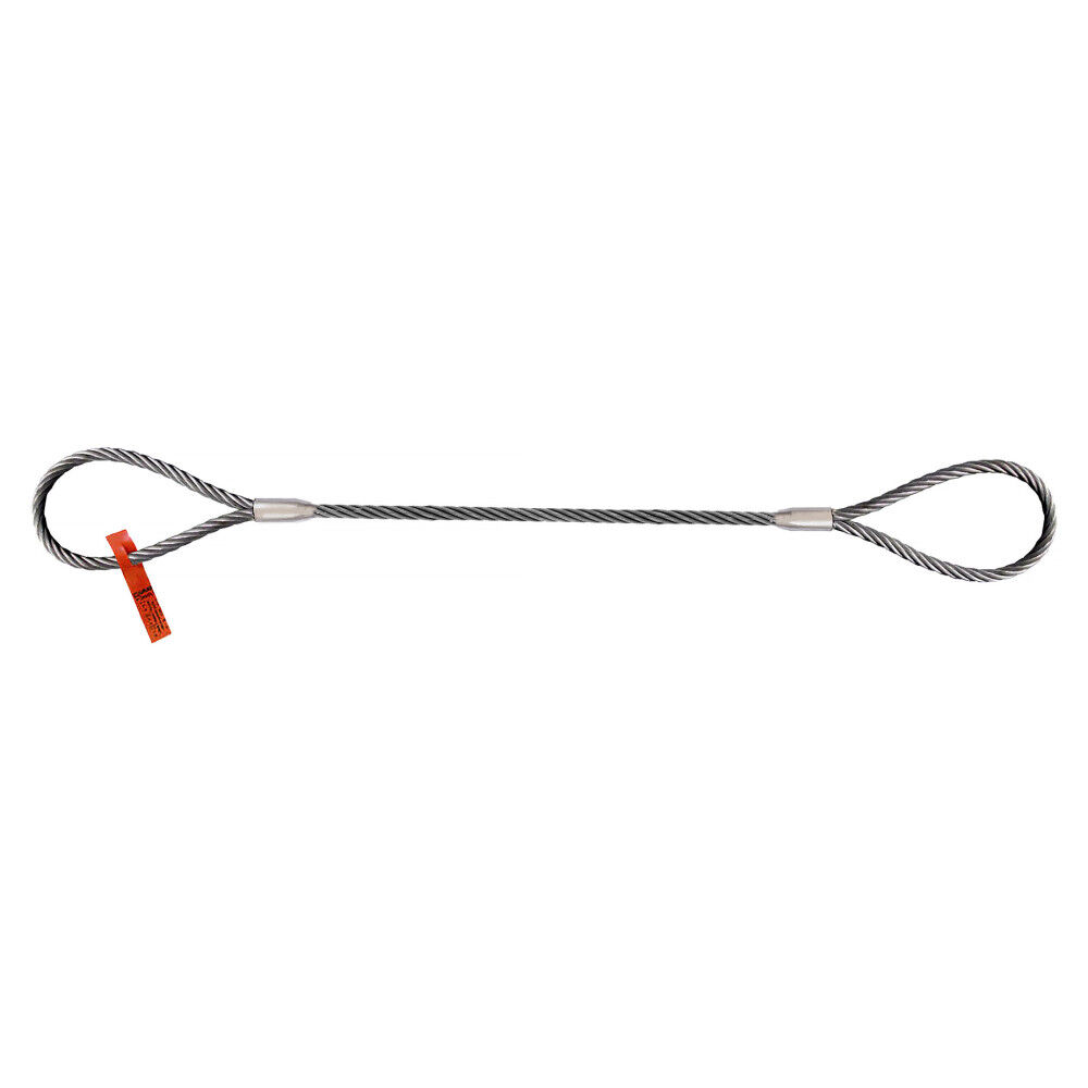 Lift-All 1/4 In. x 1.5 Ft. Eye & Eye 6×19 Steel Wire Rope Sling