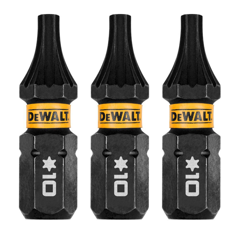 DEWALT FlexTorq 1/4 Inch x 1 Inch Torx Impact Driver Bit 3 Pieces