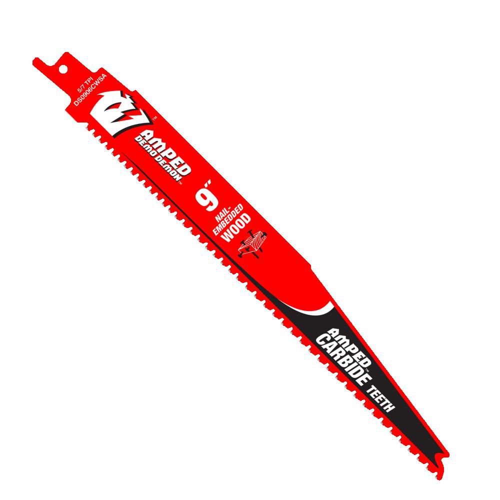 Diablo Tools 9 Inch 5/7 TPI Carbide Teeth Reciprocating Saw Blade for Nail-Embedded Wood, 3 Pack
