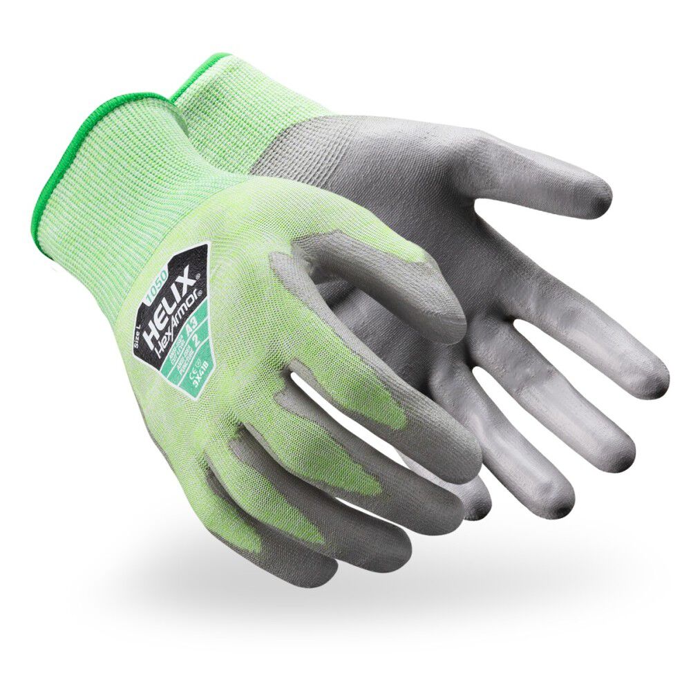 Hexarmor Helix 18 Gauge HPPE/Nylon Blend Shell Hi-Vis Work Gloves Large