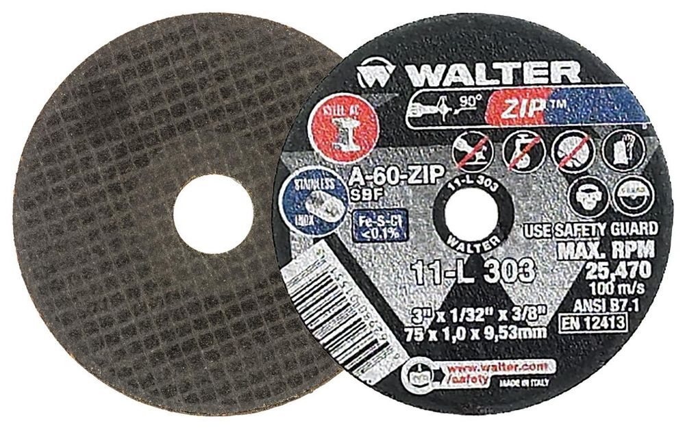 Walter 3 Inch x 1/32 Inch x 3/8 Inch ZIP Cut-Off Wheel