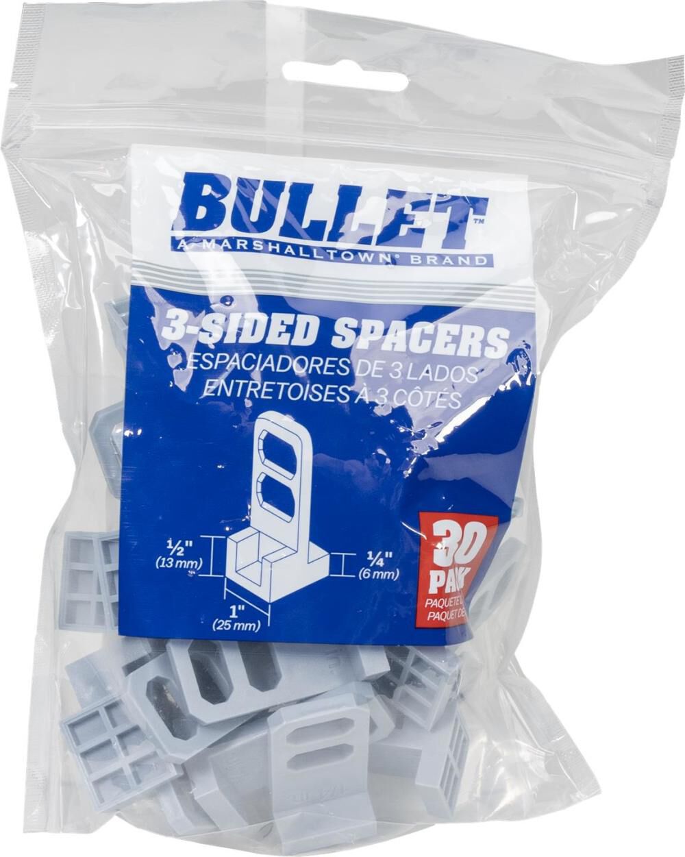 Marshalltown 3-Sided Pro Spacer 30 Pieces