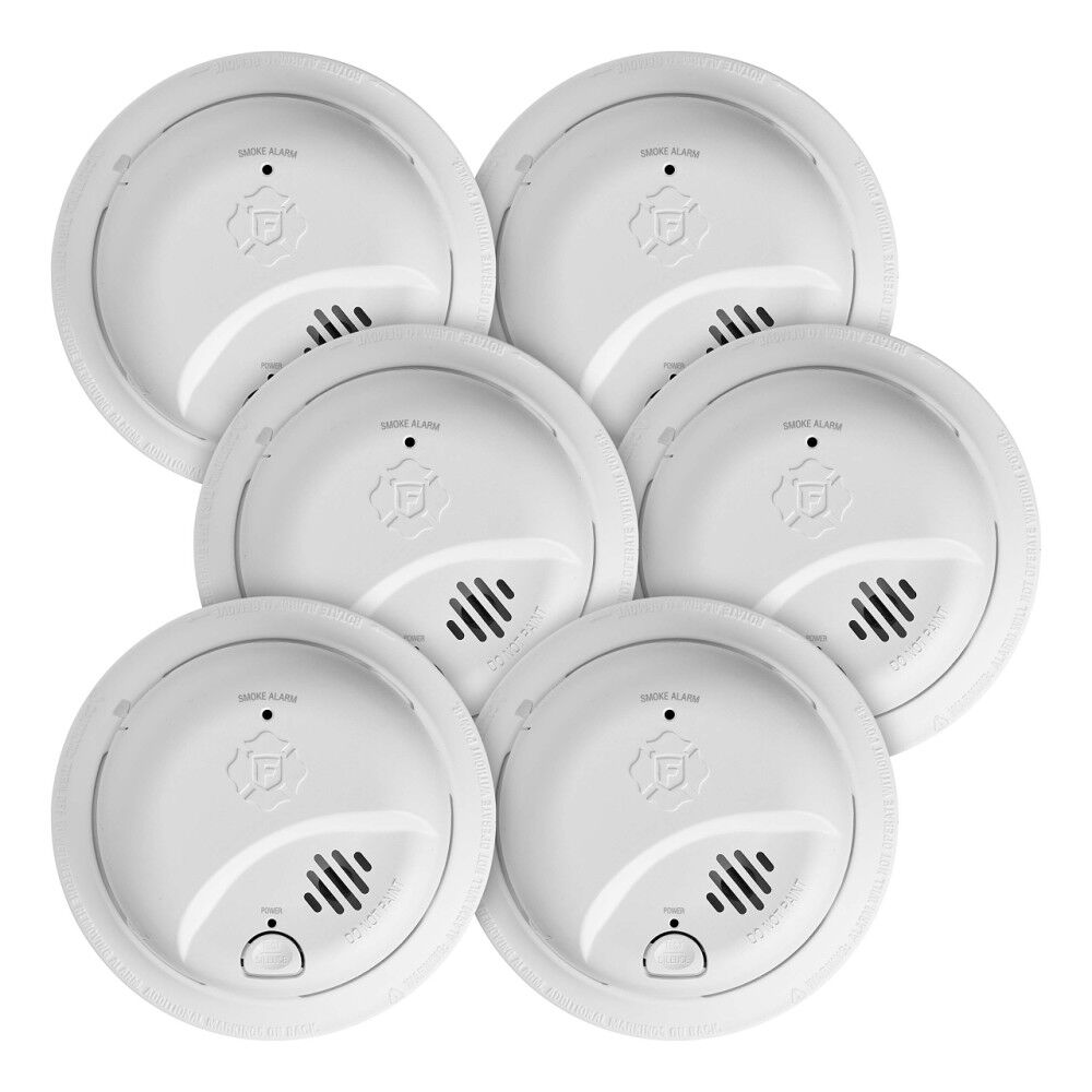 First Alert BRK SMI100-AC Hardwire Smoke Alarm with Battery Backup 6 Pack