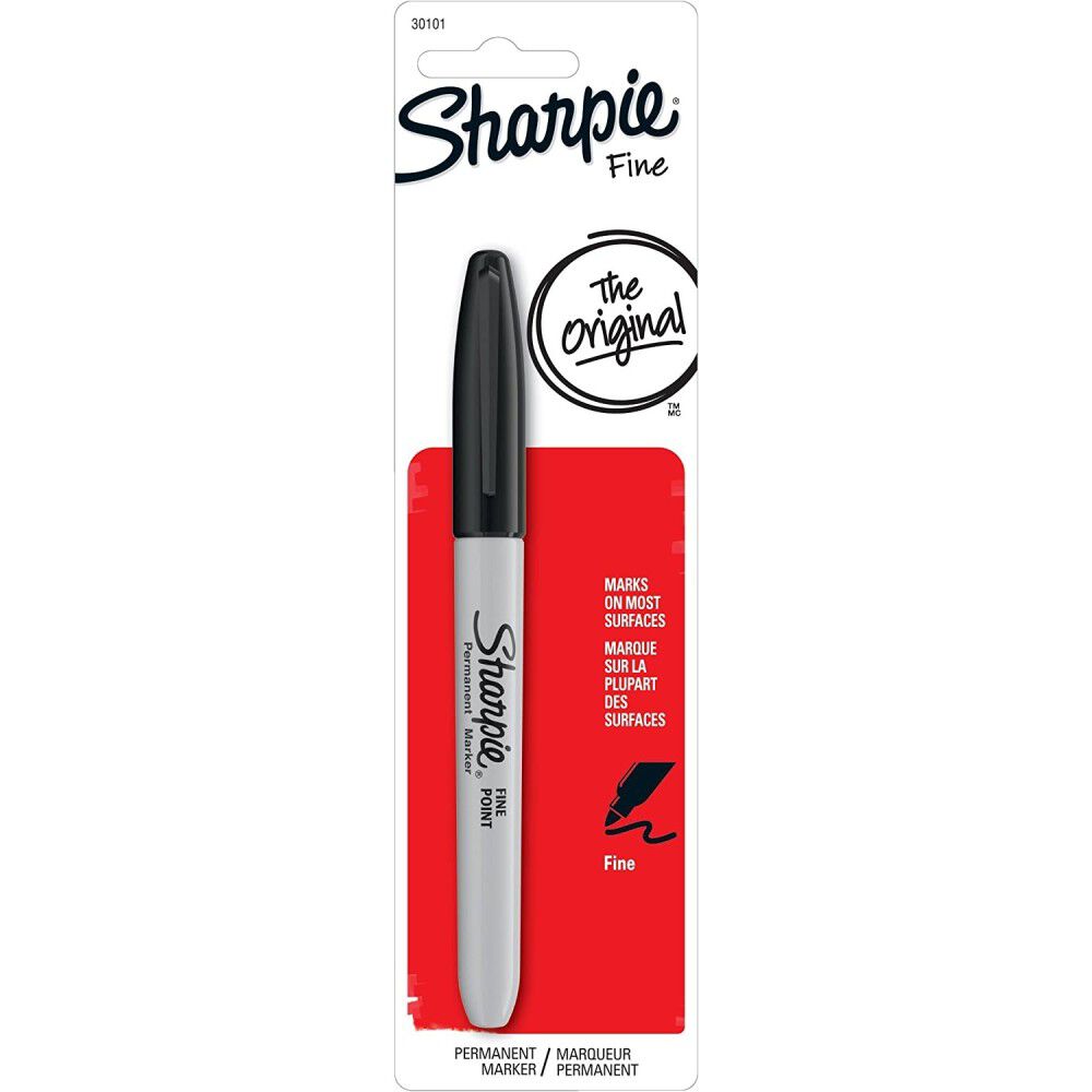 Sharpie The Original Black Plastic Barrel Fine Point Permanent Marker