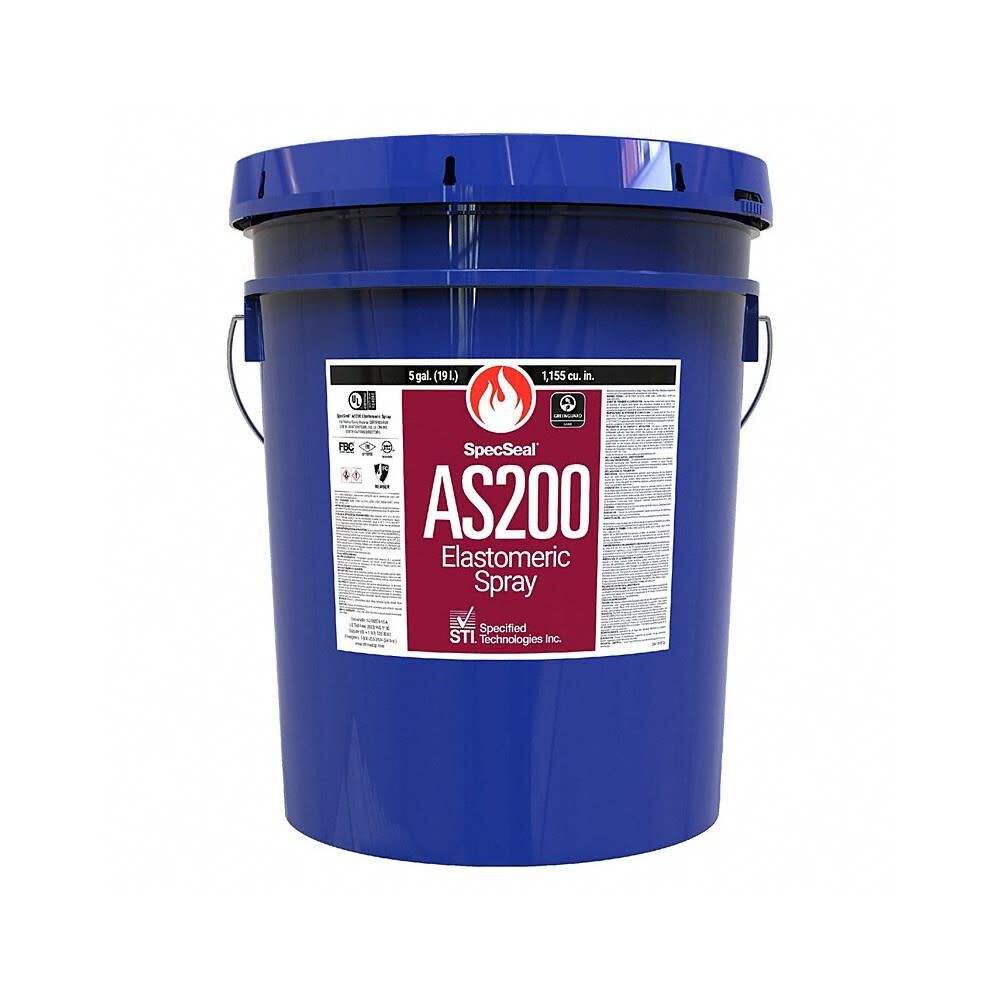 Specified Technologies Inc SpecSeal AS200 5 Gallon Pail Red Elastomeric Spray
