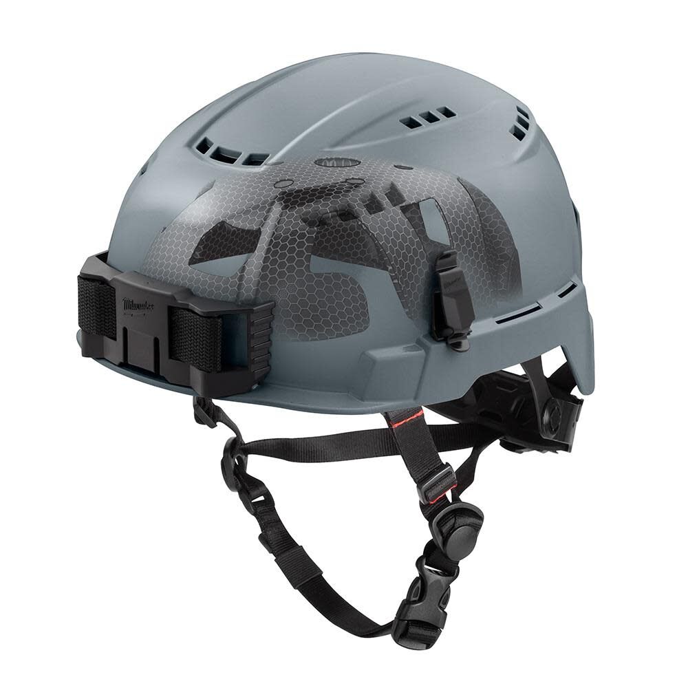 Milwaukee BOLT Gray Vented Safety Helmet with IMPACT ARMOR Liner (USA)-Type 2, Class C