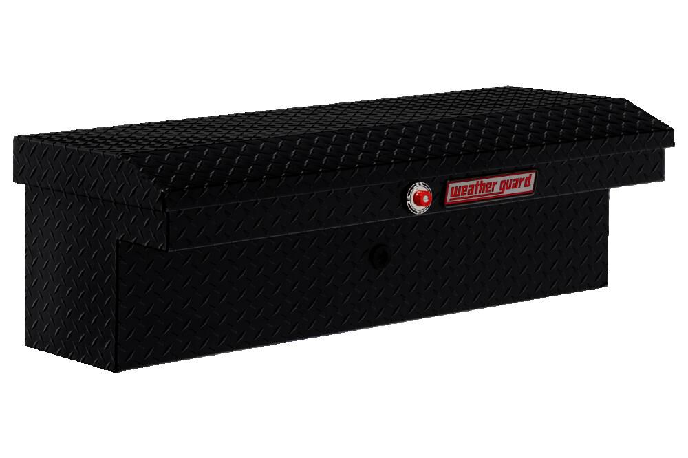 Weather Guard 41in Low Profile Lo-Side Truck Tool Box Aluminum Gloss Black
