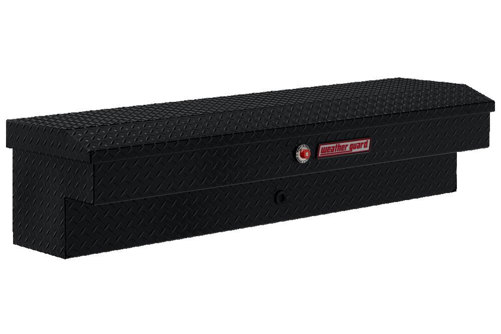Weather Guard 56in Lo-Side Truck Tool Box Aluminum Gloss Black