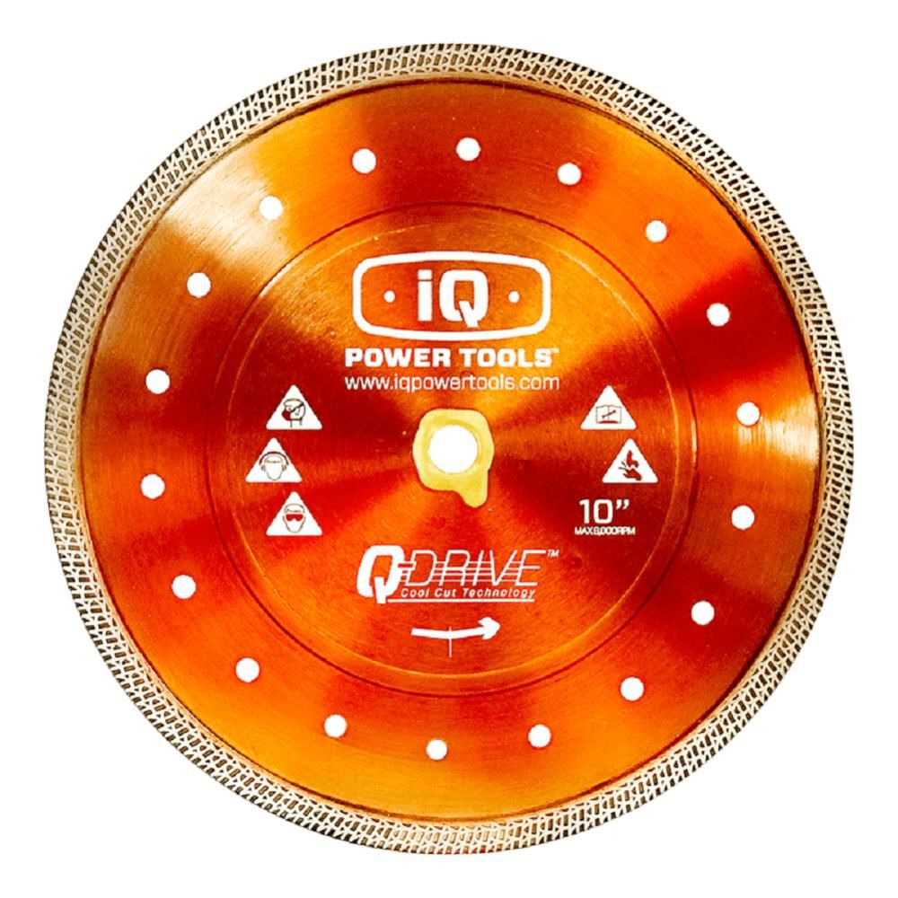 iQ Power Tools Q-Drive 10 Inch Platinum Continuous Rim Diamond Blade for Tile, Porcelain, and Stone
