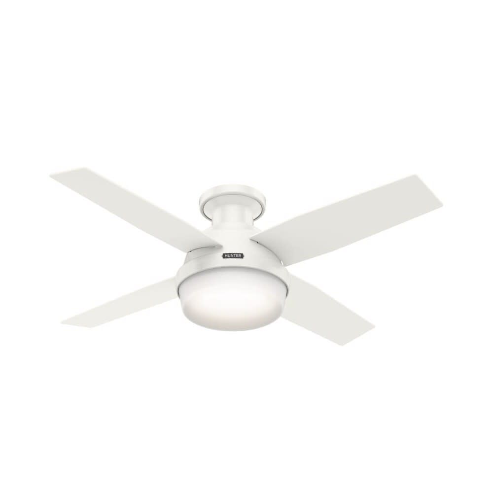 Hunter Fan Dempsey Ceiling Fan 44in Fresh White Blonde Oak/White