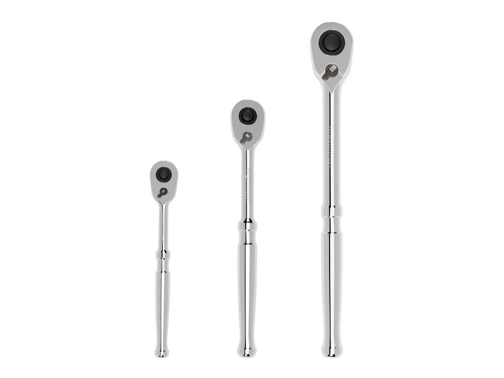 Tekton 1/4, 3/8, 1/2 Inch Drive Quick-Release Ratchet Set (3-Piece)