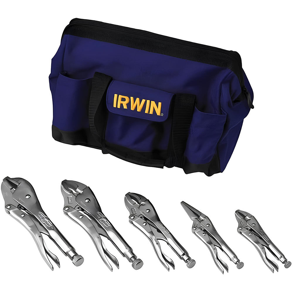 Irwin Original Locking Pliers Kit Bag Set 5-Piece