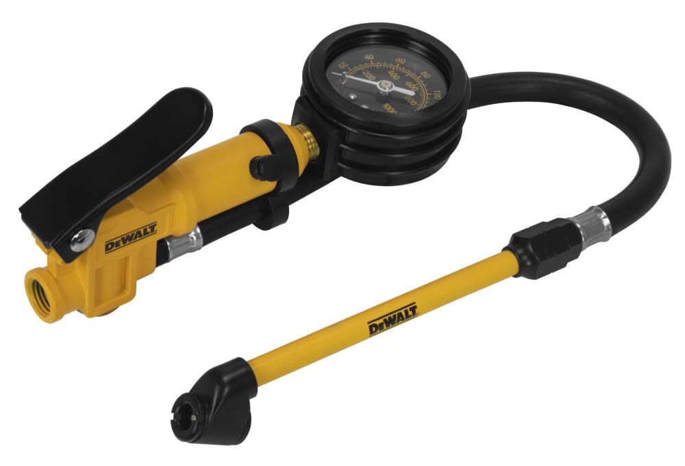 DEWALT Inflator with 2 Inch Analog Gauge and 12 Inch Hose