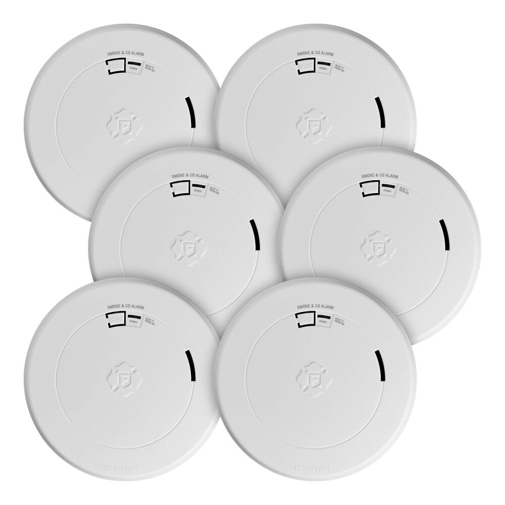 First Alert BRK SMCO210 Battery 2-in-1 Smoke & CO Alarm with Slim Profile 6 Pack
