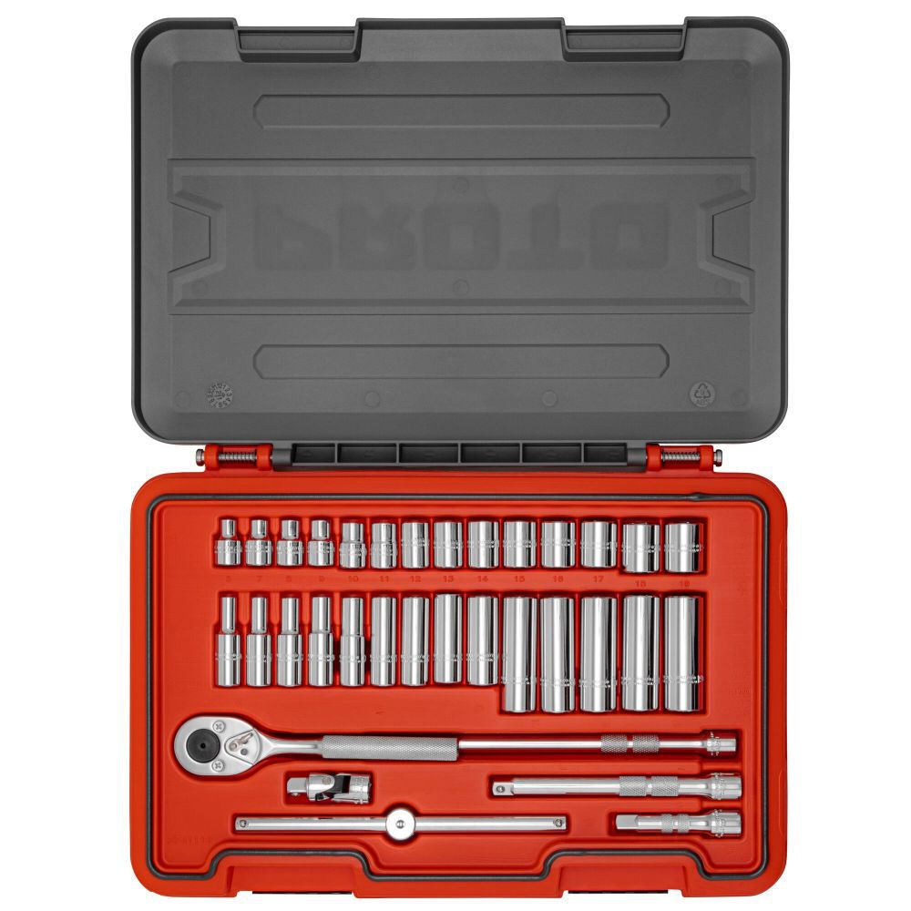 Proto Socket Set 3/8 DR 34pc MM 6pt