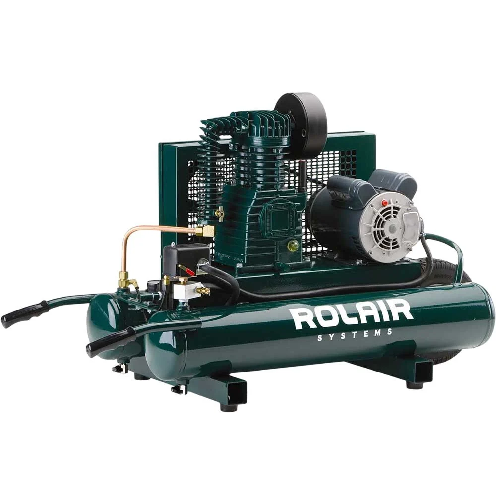 Rolair 9 Gallon Twin Tank Compressor with Dual Controls