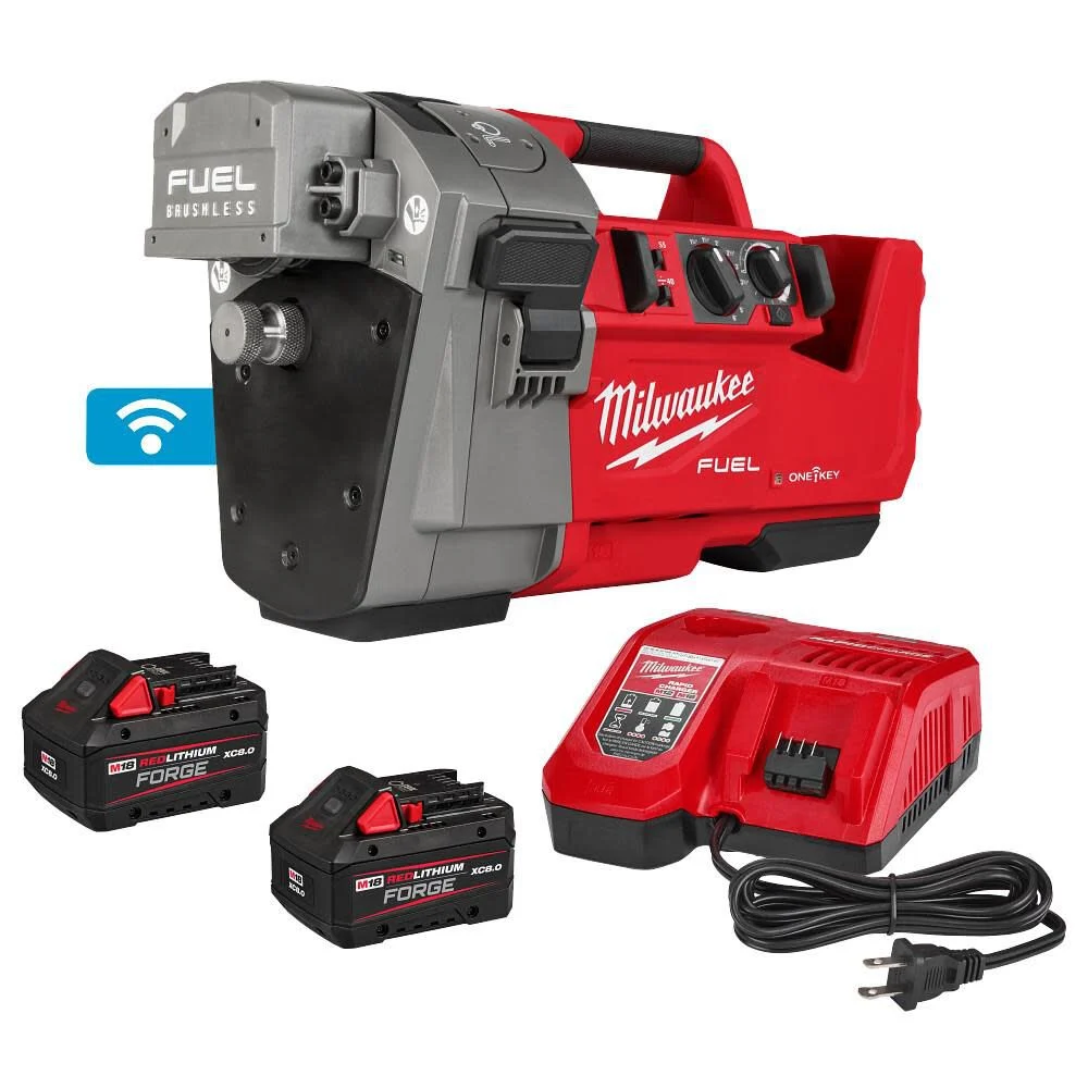 Milwaukee M18 FUEL RINGER Roll Groover Kit for 1-1/4 Inch – 4 Inch Sch 10/40, 6 Inch Sch 10