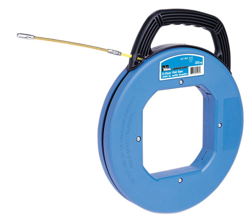 Ideal Industries S-Class Fiberglass Fish Tape 200 Ft with Leader