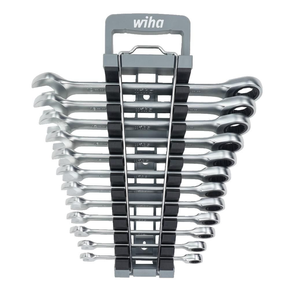 Wiha Combination Ratchet Wrench Set, Metric, 12 Pieces