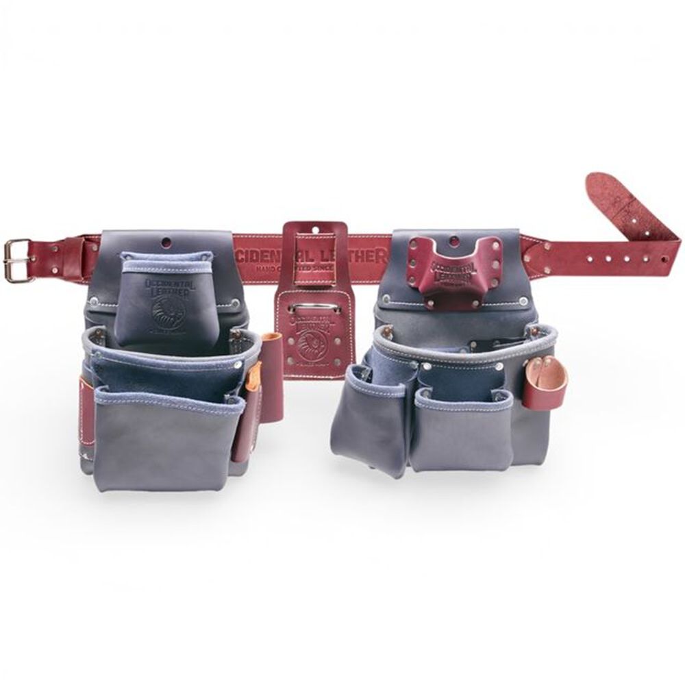 Occidental Leather Limited Edition Old Glory Pro Framer Tool Belt Set with Double Outer Bag Small