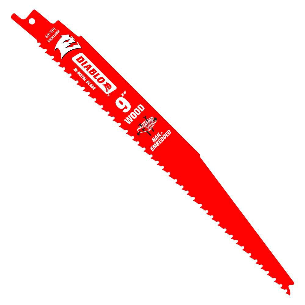 Diablo Tools 9in Bi-Metal Recip Blade for Nail Embedded Wood 25pc