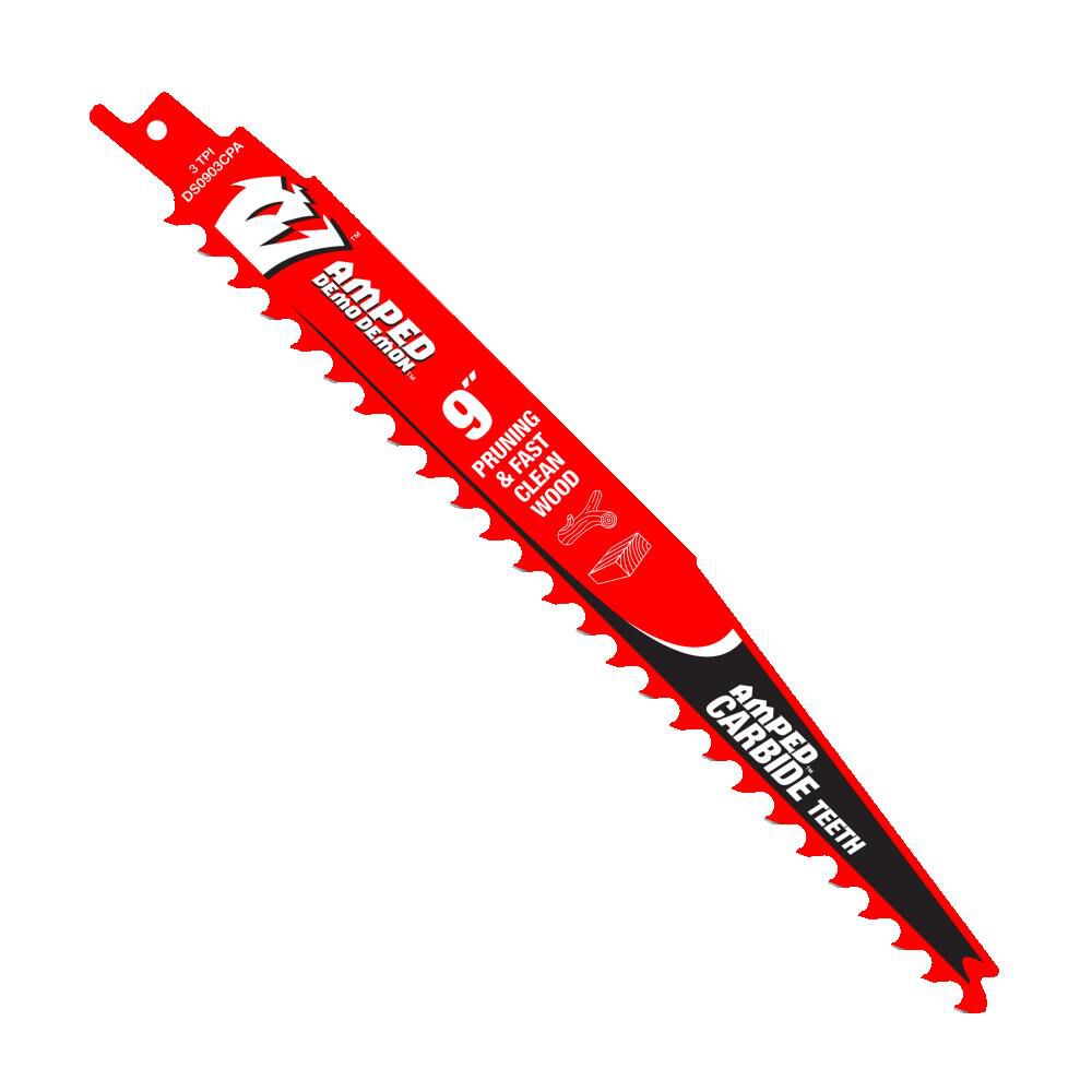 Diablo Tools 9 Inch 3 TPI Carbide Teeth Reciprocating Saw Blade for Pruning & Clean Wood, 3 Pack
