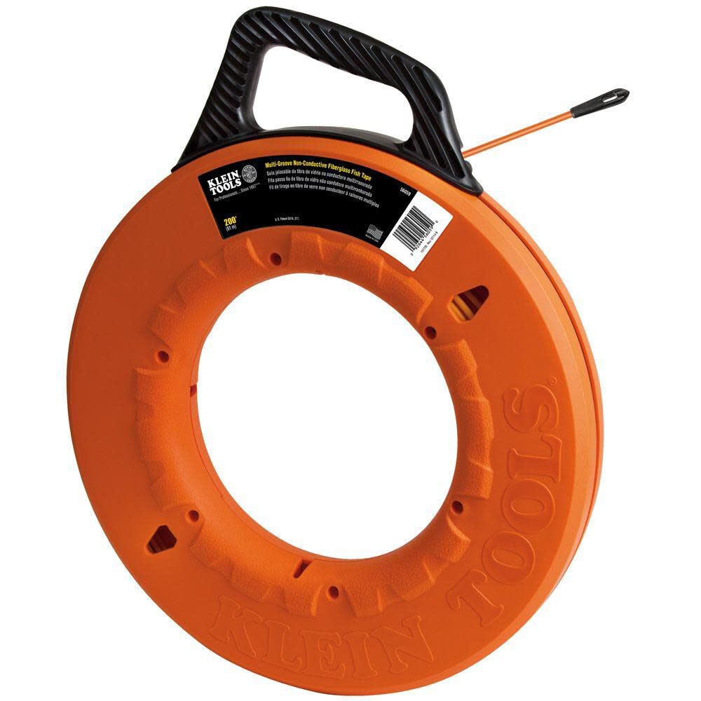 Klein Tools Grooved Fiberglass Fish Tape 200 Ft