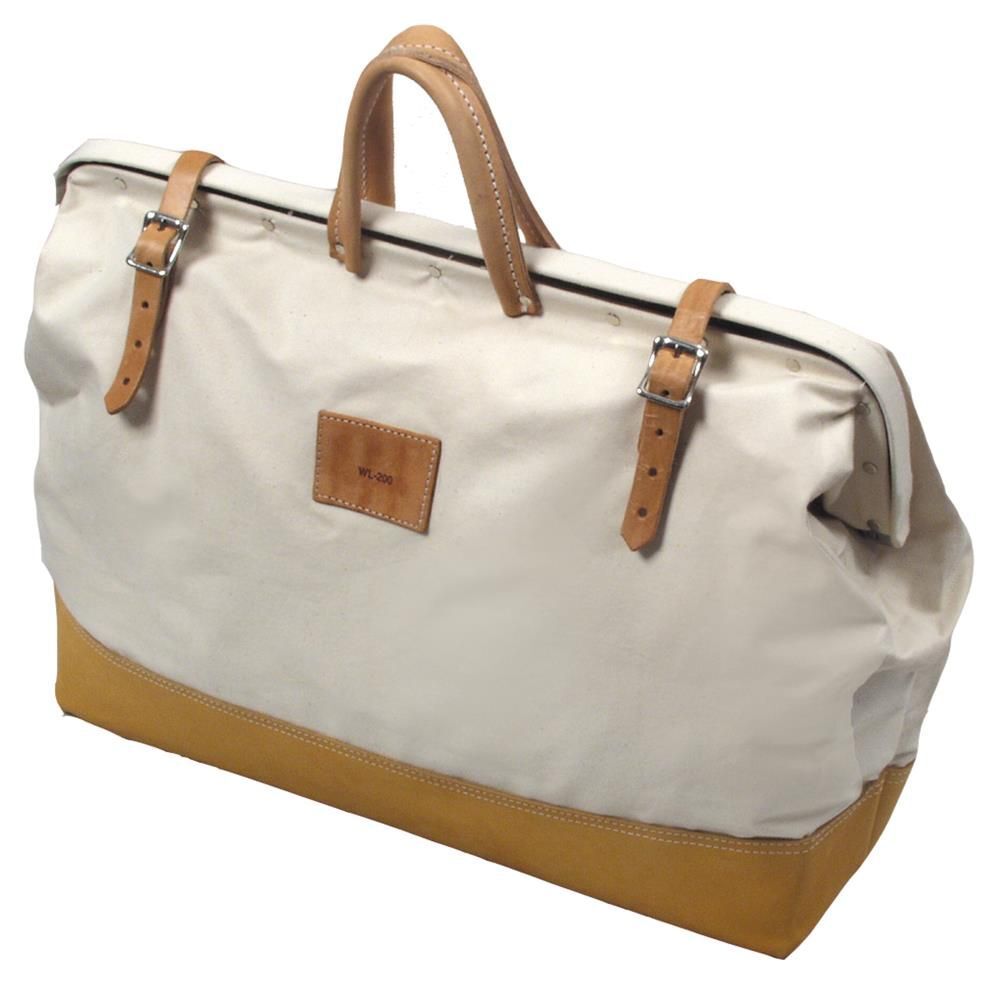 Kraft Tool Co 20 In. Deluxe Leather Bottom Canvas Bag