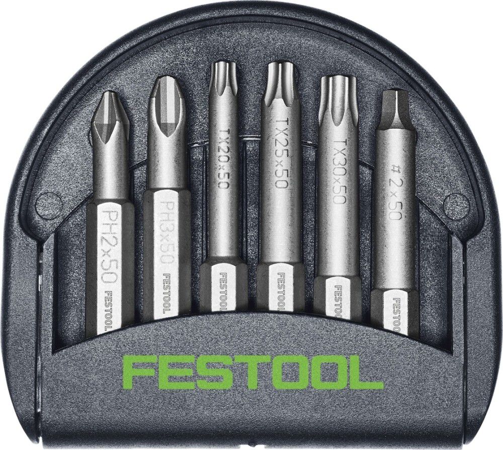 Festool 2in Magnetic Impact Bit Cassette 6pc