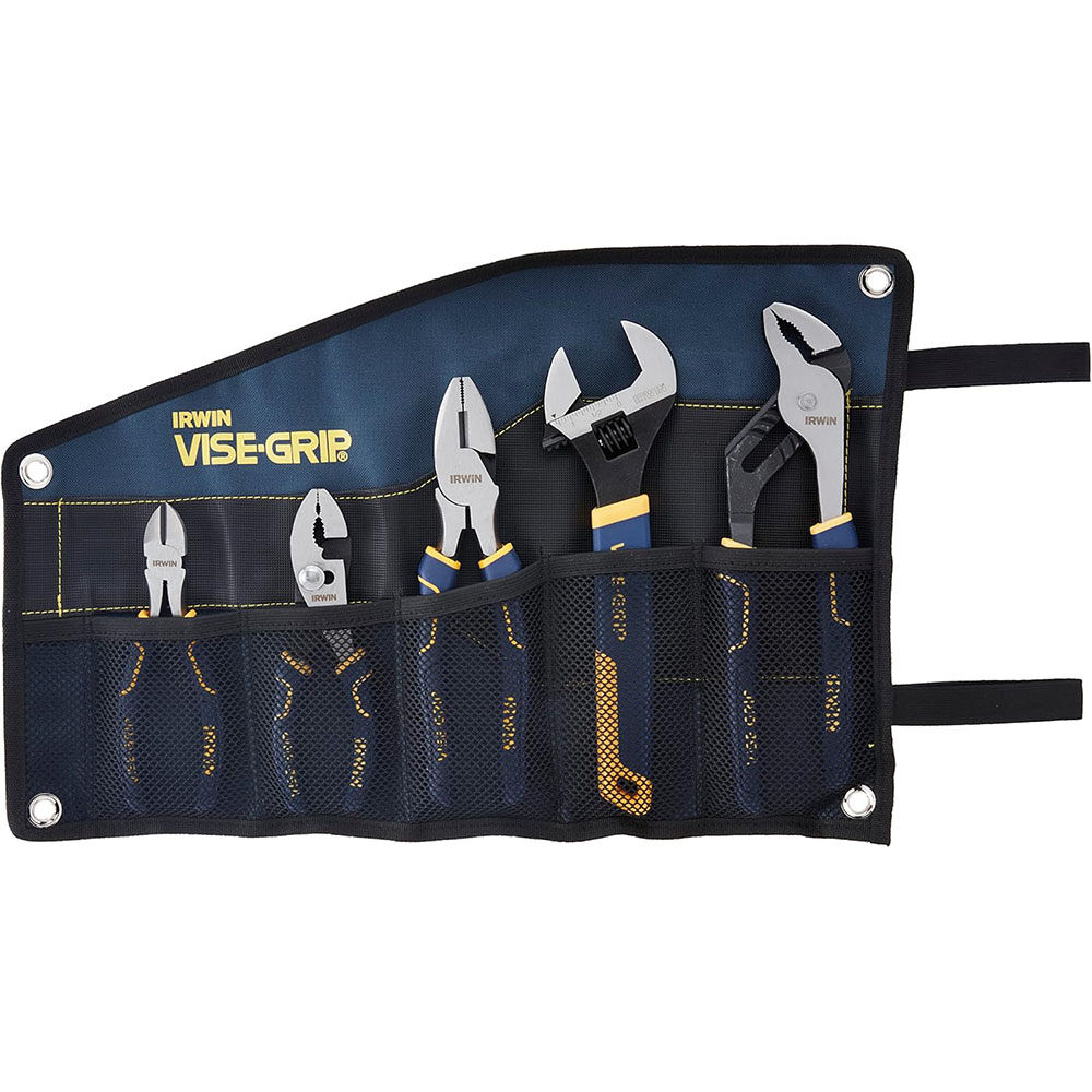 Irwin 5 piece Pro-Pliers Kit Bag 6 In. Slip Joint