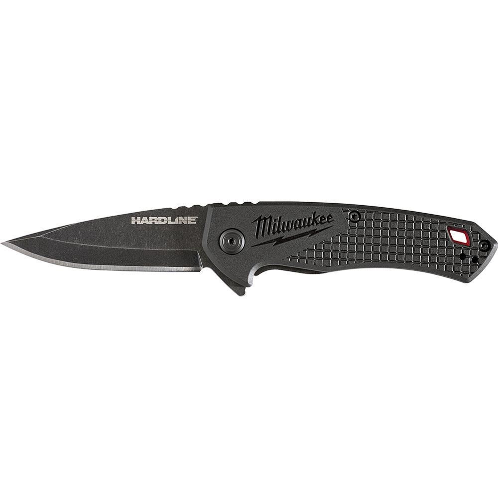Milwaukee 2.5 in. HARDLINE Smooth Drop Point Blade Pocket Knife