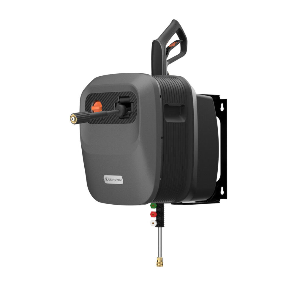 Giraffe Tools Grandfalls G20 2500 PSI 1.43 GPM Electric Cold Water Retractable Pressure Washer with Ultra-Soft Hose and 4 Spray Nozzles