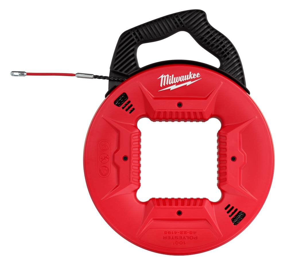 Milwaukee 100 Ft. Polyester Fish Tape with Flexible Metal Leader