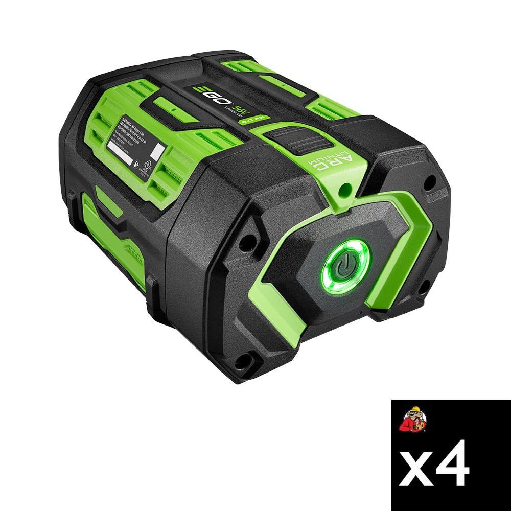 EGO Power+ 56V 6Ah ARC Lithium Battery with Fuel Gauge 4 Pieces