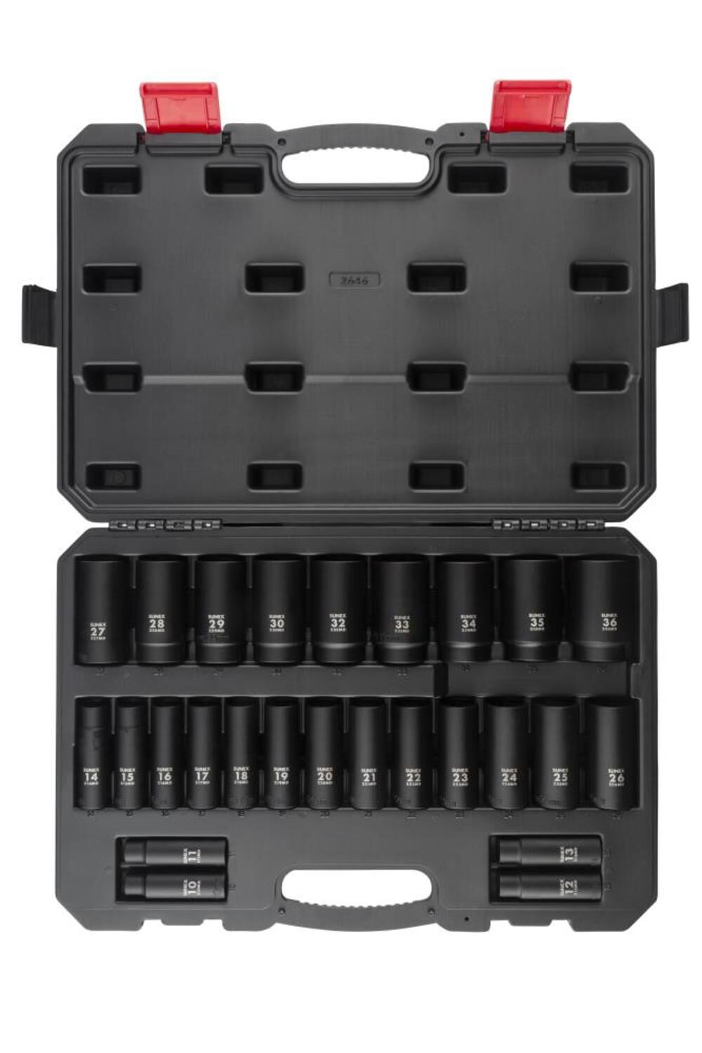 Sunex 1/2 In. Drive Deep Metric Impact Socket Set 26 pc.