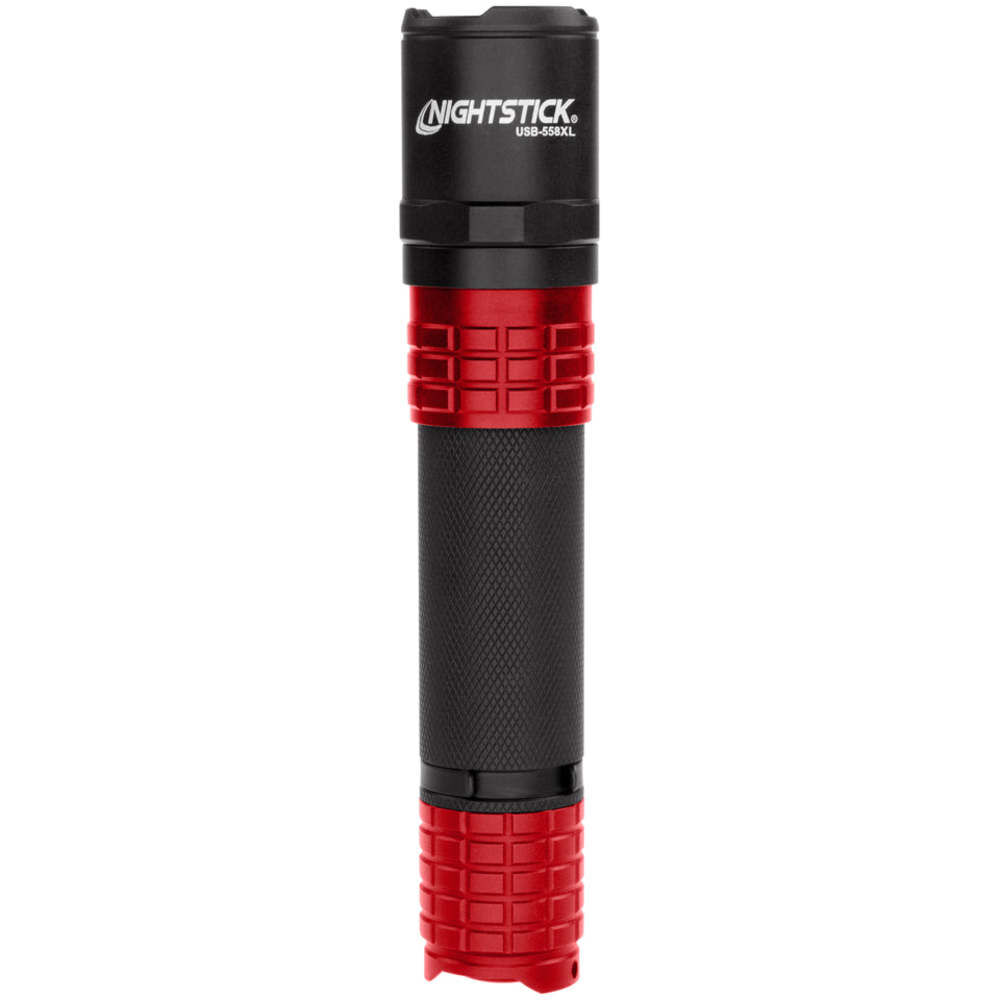 Nightstick USB Rechargeable Tactical Flashlight with Holster, Red
