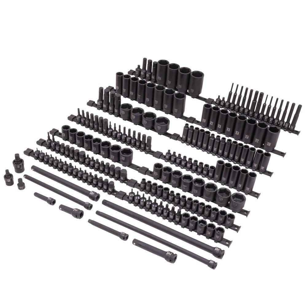 Sunex Master Impact Socket and Bit Socket Set Black 181 Pieces
