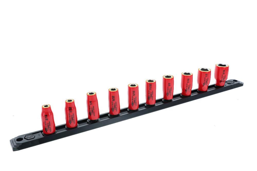 Wiha Insulated Socket Set 1/4in Drive SAE 10pc