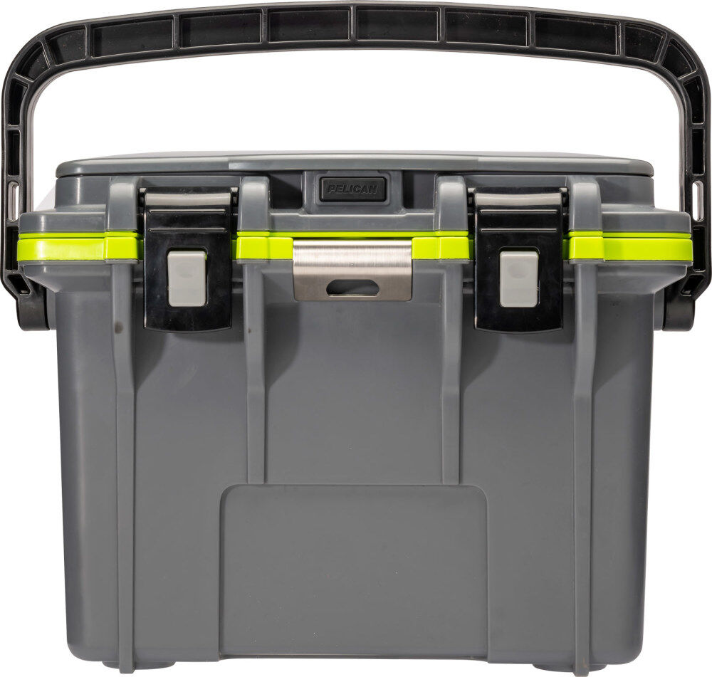 Pelican Polypropylene Personal Cooler with Handle, 14 Quarts, Gray and Green