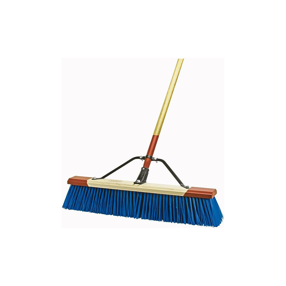 Harper 24 In. Synthetic Bristle Push Broom for Rough Surface Heavy Debris