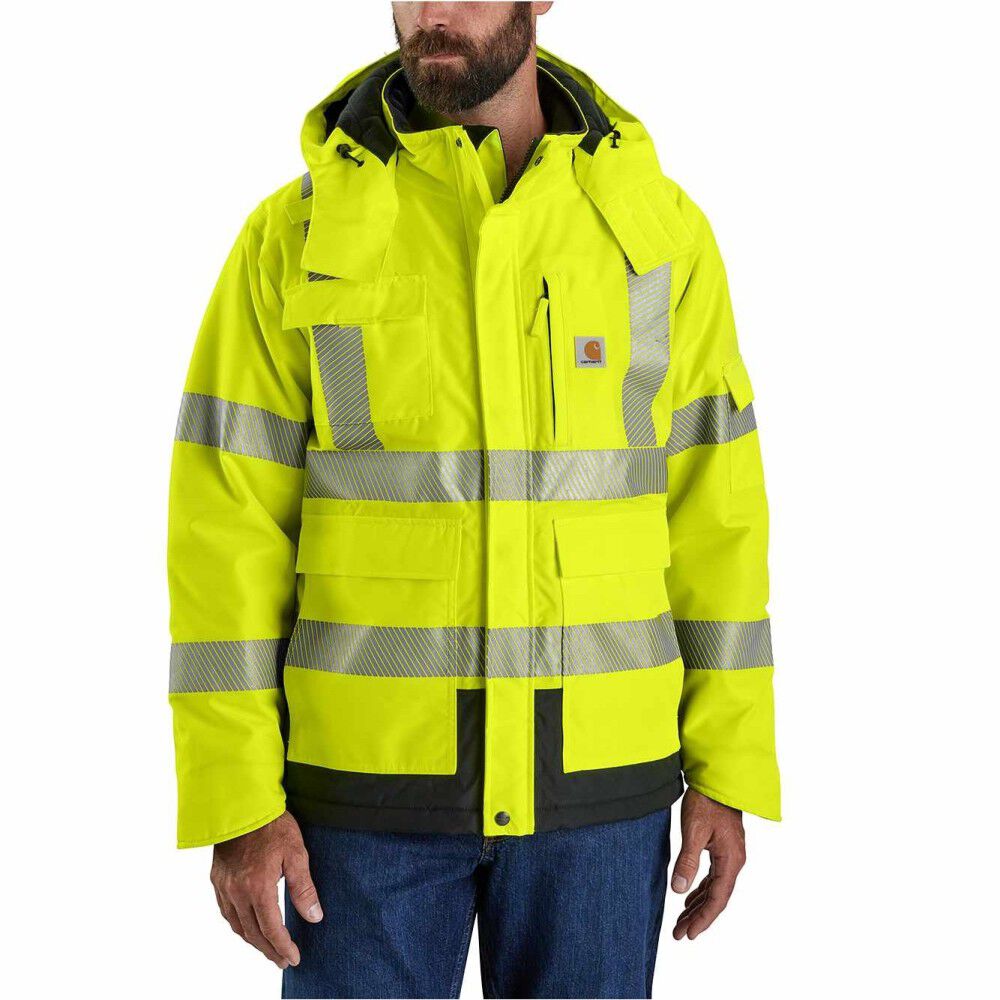Carhartt Waterproof Class 3 Sherwood Jacket, Hi-Vis Bright Lime, Medium